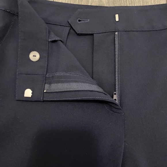 St. John Caviar Emma Navy Blue Crop Pants Size 6 - Picture 5 of 11